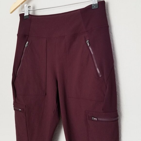 Athleta Headlands Hybrid High Rise Cargo Legging Pants Spiced Cabernet 6P $119 - Picture 7 of 16